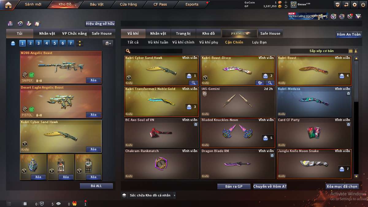 shop acc cf uy tin gia re